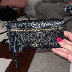 Authentic Kate Spade black clutch wallet